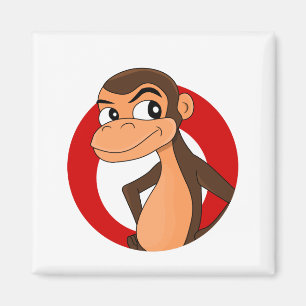 Chimp cartoon magnet