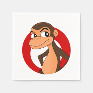 Chimp cartoon paper napkins