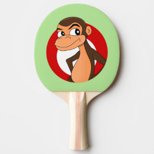 Chimp cartoon ping pong paddle