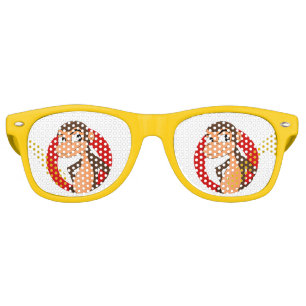 Chimp cartoon retro sunglasses