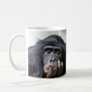 Chimp chimpanzee MONKEY face mug cup