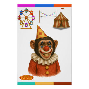 Chimp clown poster