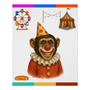 Chimp clown poster