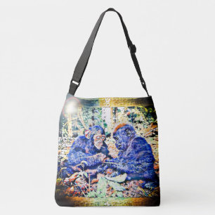 Chimp & Gorilla Cooperation 01 Crossbody Bag