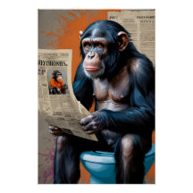 Chimp on the Throne Royal Pop Art with Striking