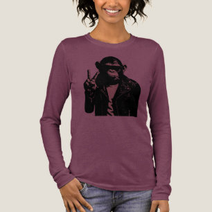 Chimp Rebel Peace Sign Leather Tri-Blend Shirt