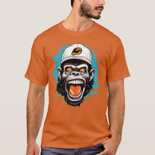 Chimp Wearing A Baseball Hat T-Shirt