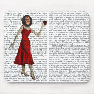 Chimp With Wine Mouse Pad