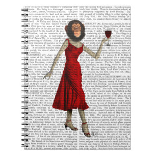 Chimp With Wine Spiral Notebook