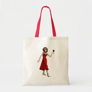 Chimp With Wine Tote Bag