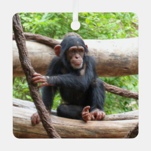 Chimpanzee 001 metal tree decoration