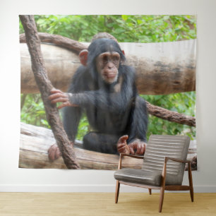 Chimpanzee 001 tapestry