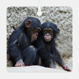 Chimpanzee 002 metal tree decoration