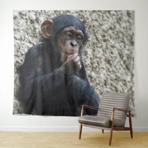 Chimpanzee 013 tapestry