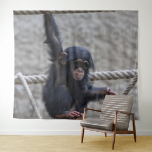 Chimpanzee 017 tapestry