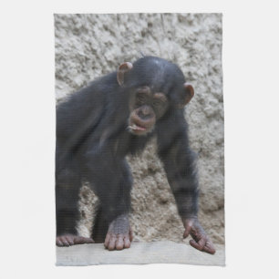 Chimpanzee 031 tea towel