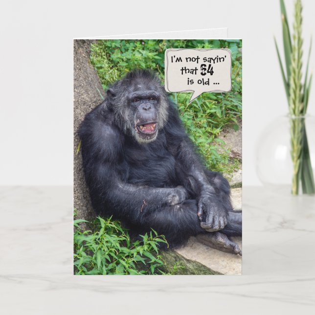 chimpanzee 64th birthday card (Front)