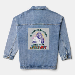 chimpanzee-a good listener denim jacket