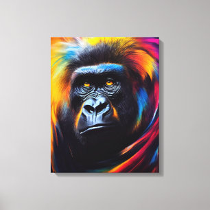 Chimpanzee Ape Animal Discovery Adventure Nature Canvas Print