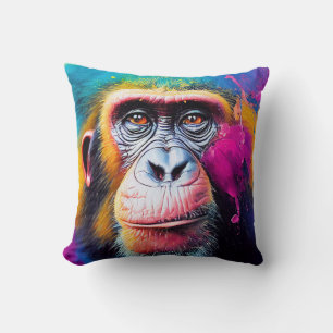 Chimpanzee Ape Animal Discovery Adventure Nature Cushion