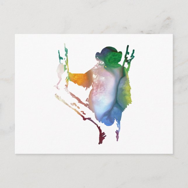 chimpanzee art postcard (Front)