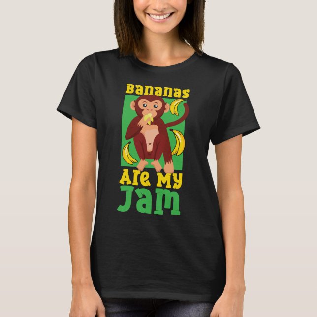 Chimpanzee Bananas Are My Jam Pullover Hoodie (Front)
