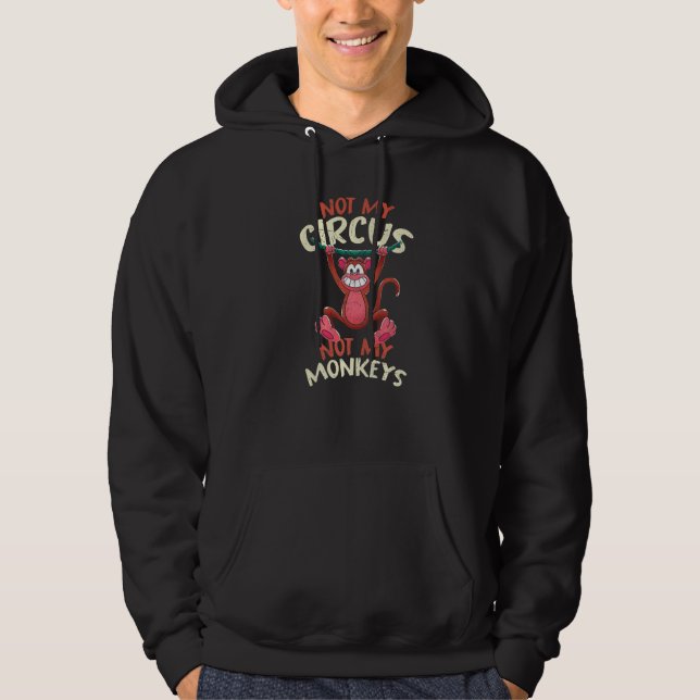 Chimpanzee Circus Zoo Animal Monkey   Monkey Hoodie (Front)