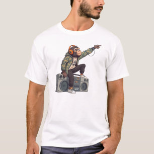 Chimpanzee DJ T-Shirt – Funky Music Monkey Tee 