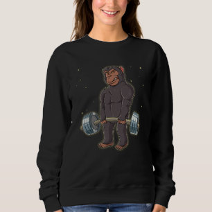 Chimpanzee Gym Weight Training Deadlift  2 Sweatshirt