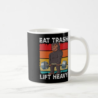 Chimpanzee Gym Weight Training Eat Trash Lift Heav Coffee Mug