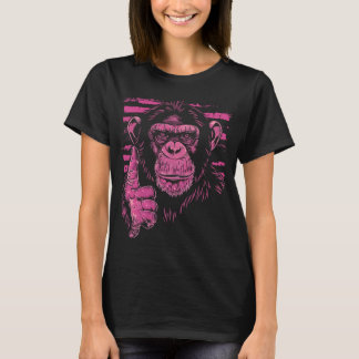 Chimpanzee in pink T-Shirt