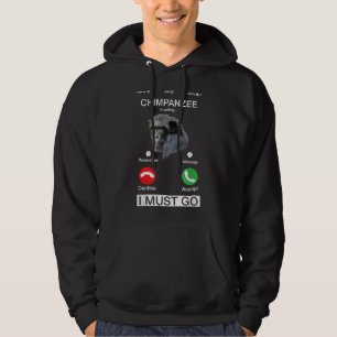 Chimpanzee Is Calling Art Monkey Chimp Ape Animal Hoodie