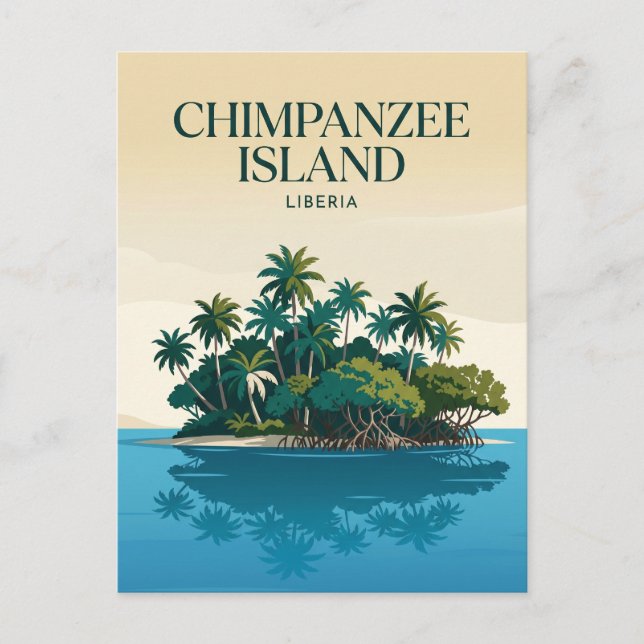Chimpanzee Island Liberia Postcard (Front)
