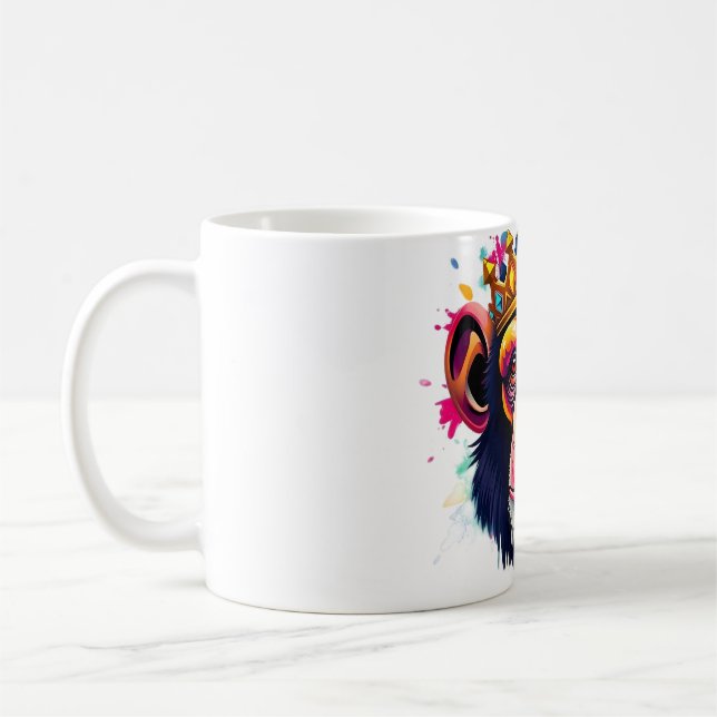 Chimpanzee King Crown Tee Coffee Mug (Left)