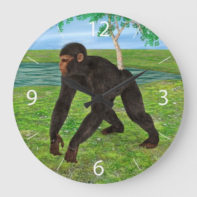 Chimpanzee Large Clock (Front)