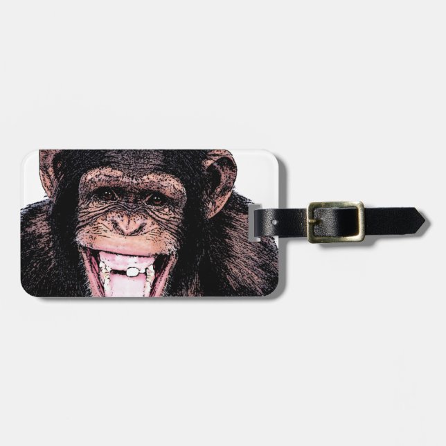 Chimpanzee Luggage Tag (Front Horizontal)
