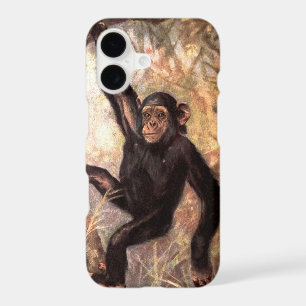 Chimpanzee Monkey by CE Swan, Vintage Wild Animals