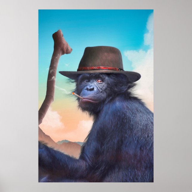 CHIMPANZEE MONKEY CHIMPIANNA JONES POSTER (Front)