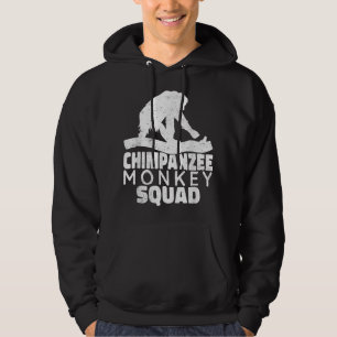 Chimpanzee monkey squad Primates chimpanzee vintag Hoodie