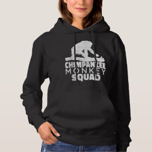 Chimpanzee monkey squad Primates chimpanzee vintag Hoodie