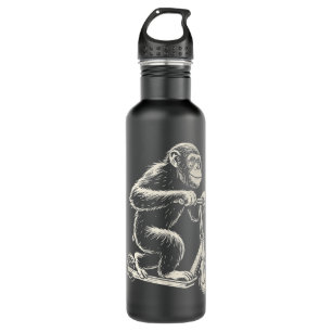 Chimpanzee On An E-Scooter Monkey 710 Ml Water Bottle