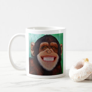 Chimpanzee Smiling Monkey Print Coffee Mug