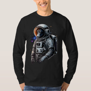 Chimpanzee Space Astronaut Travel Monkey Vintage T-Shirt