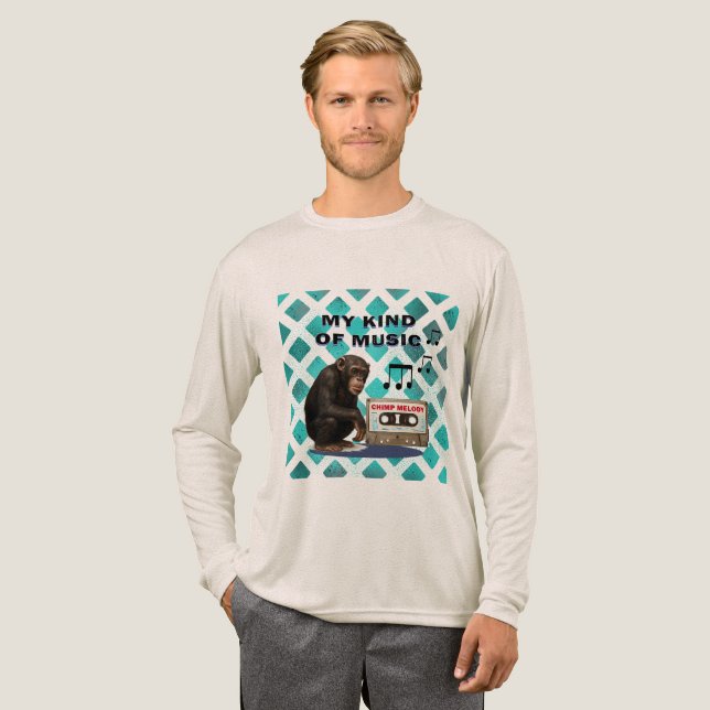 chimpanzee  Tri-Blend shirt (Full Front)