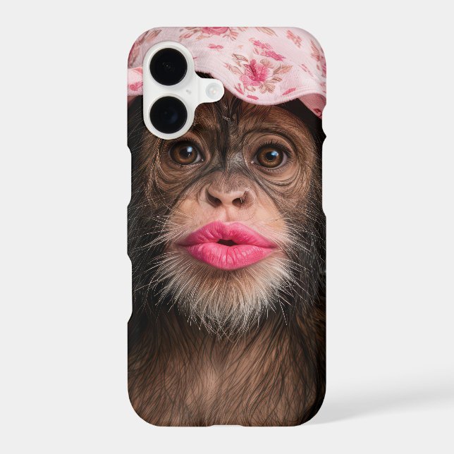 Chimpanzee Wearing Pink Lipstick (Back)