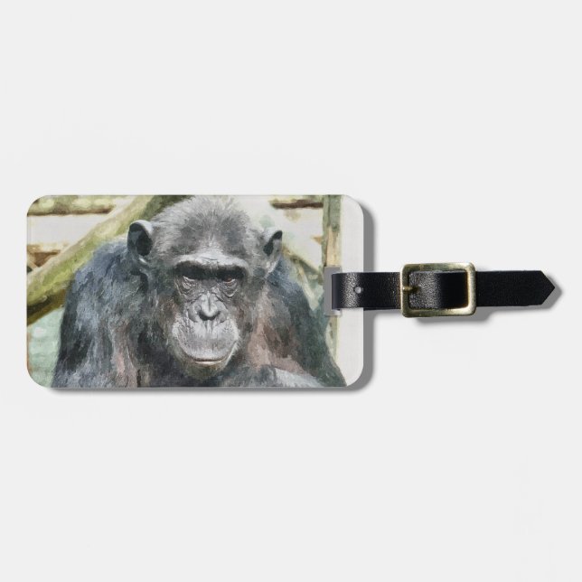 CHIMPANZEES LUGGAGE TAG (Front Horizontal)