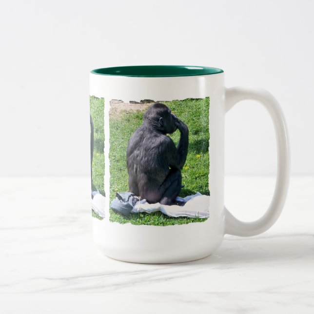 CHIMPANZEES Two-Tone COFFEE MUG (Right)