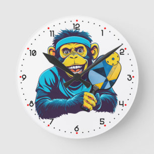 Chimpy Smash Pickleball Round Clock