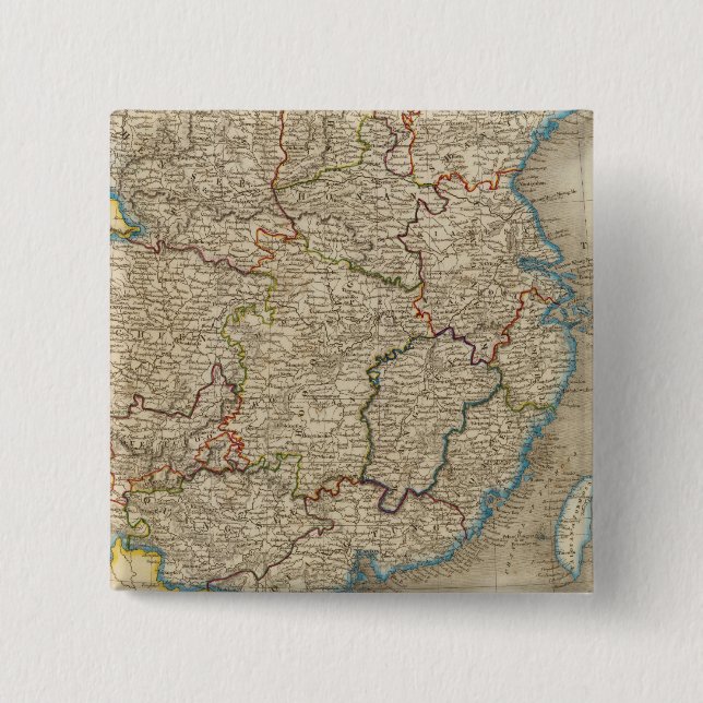 China 12 15 cm square badge (Front)