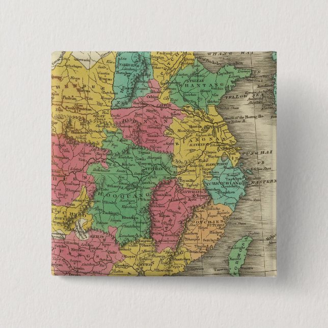 China 14 15 cm square badge (Front)